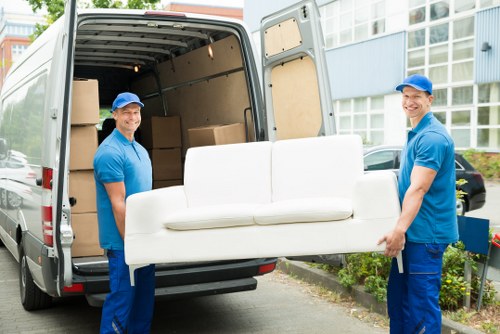 Office removals team planning a move in Thamesmead