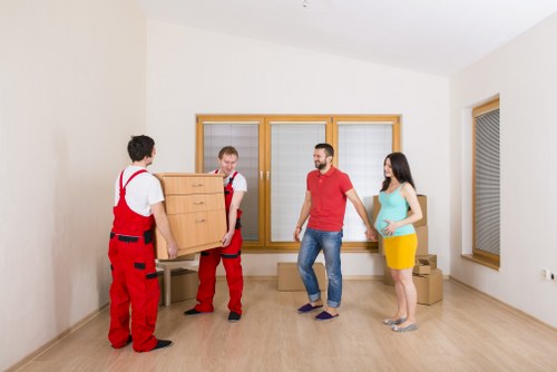 Moving truck prepared for a house move in Thamesmead