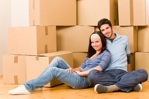 Flat removals with careful handling in a Thamesmead apartment block